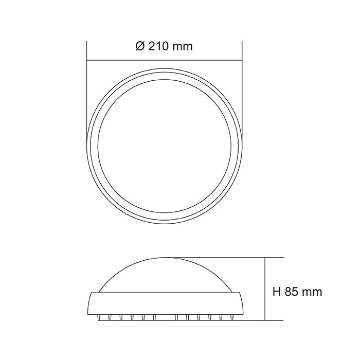 SAL Outdoor Bunker LED Light BUTTON SL7270