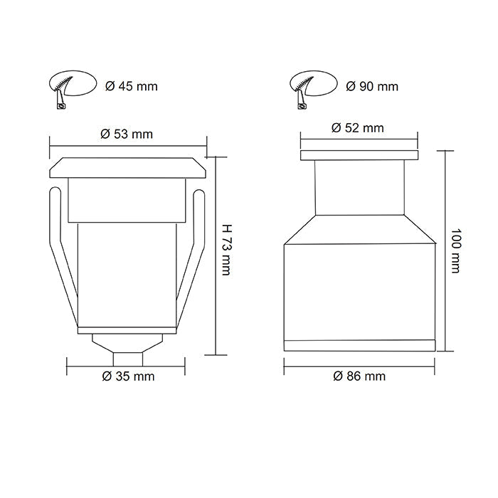 SAL Exterior Inground Deck light Glow SL7362 3.2W