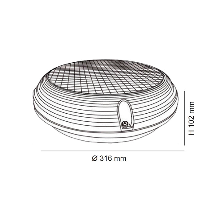 SAL MEMPHIS ROUND SURFACE MOUNT EXTERIOR LIGHT SL9719RD 22W