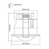 SAL IR SENSOR SMS804CR Infrared Sensor Recessed