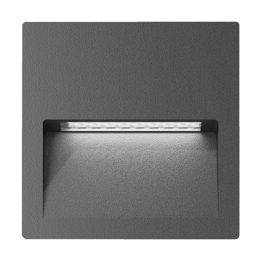 Domus ZAC-4 4W Square Recessed LED Wall Light IP65 240V