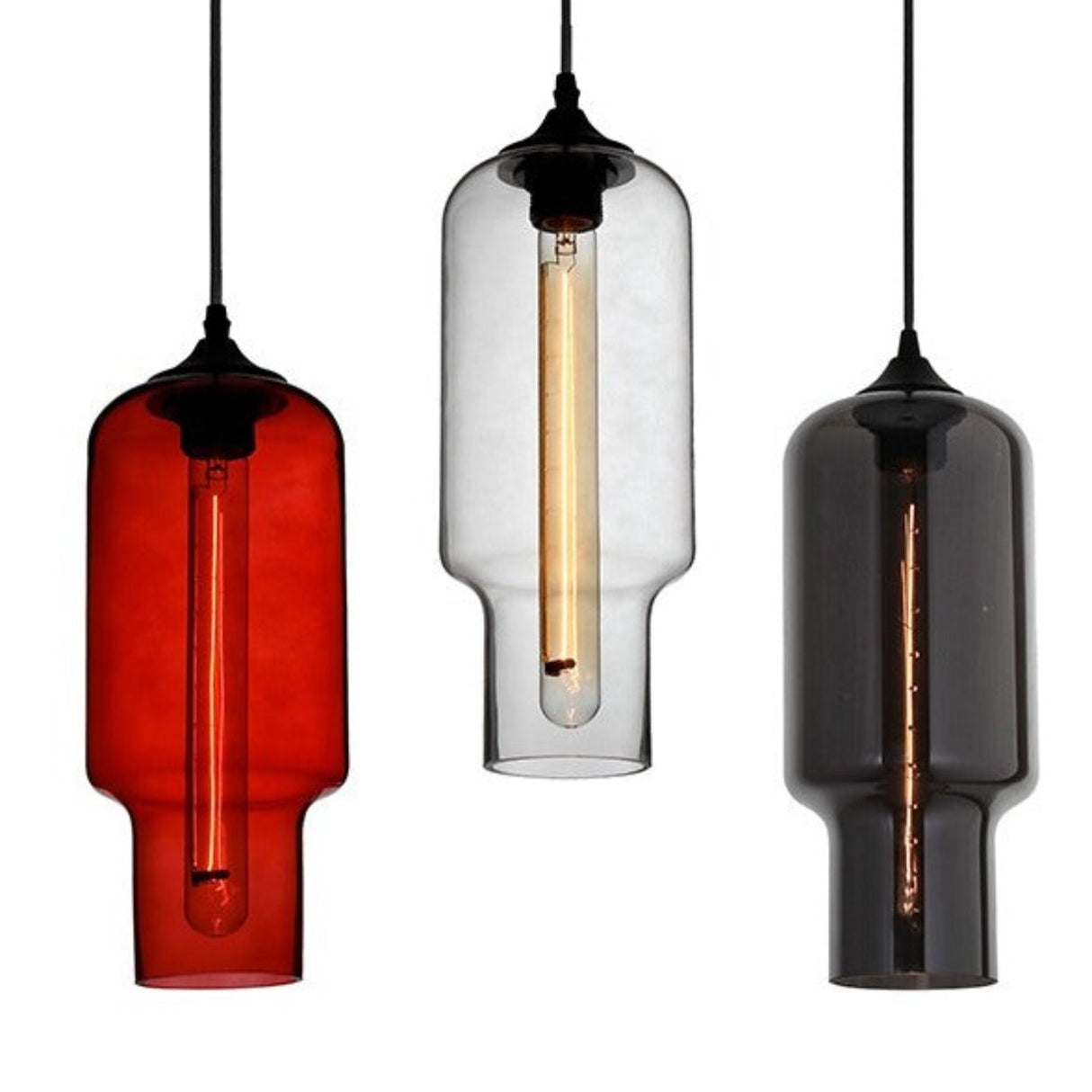 ZUCCA Vintage Industrial Clear Glass Pendant by VM Lighting